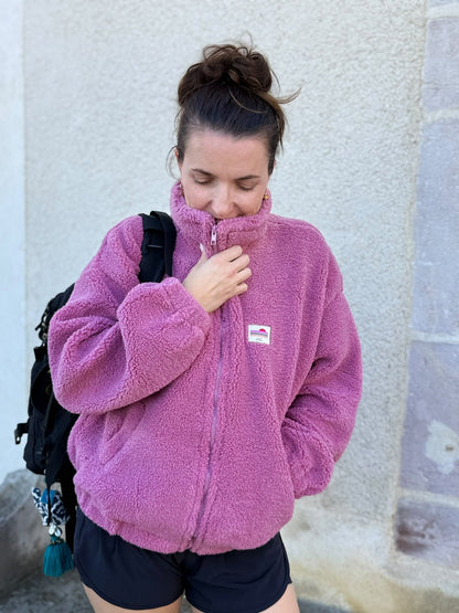 Polaire Rose, polaire sherpa rose – vue 2
