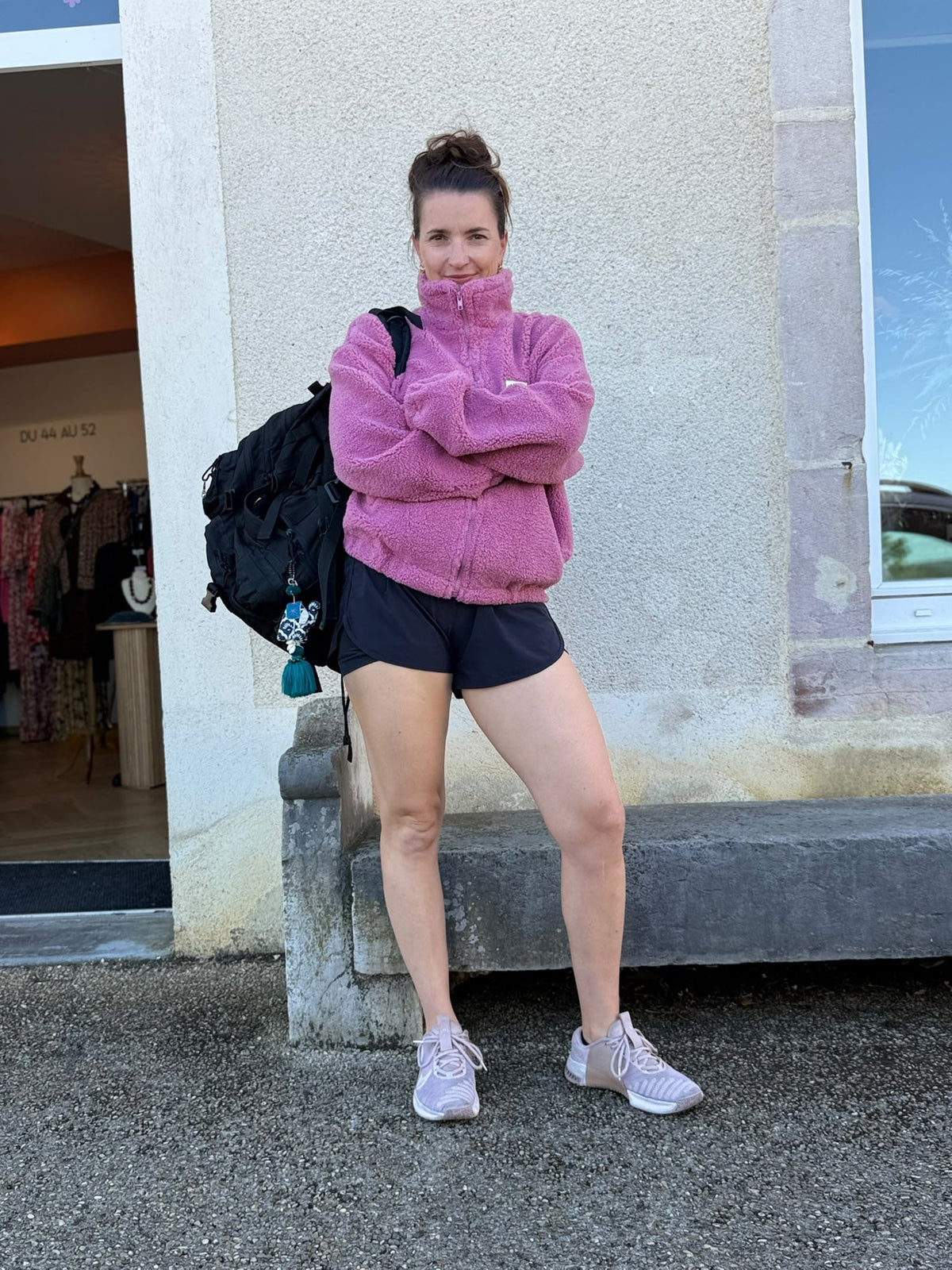 Polaire Rose, polaire sherpa rose – vue 4