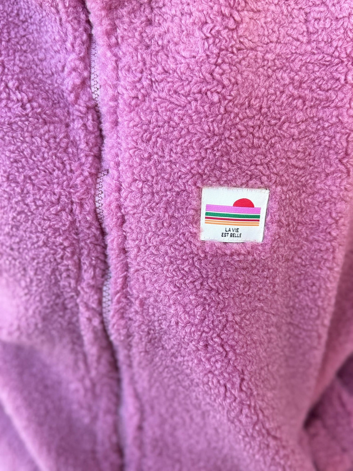 Polaire Rose, polaire sherpa rose – vue 7